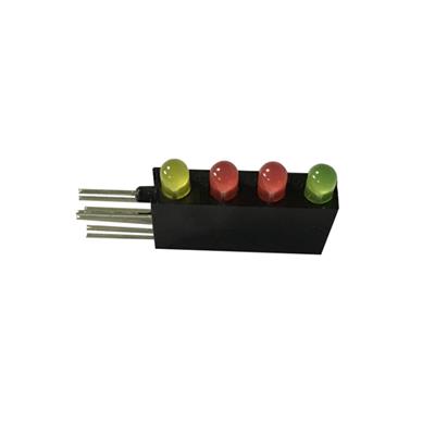 Four Positions 3mm Round Diffused Multi Color LED Indicator