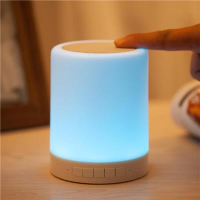 Smart Colorful Touch Lamp Table Stereo Wireless Outdoor Bluetooth Portable Speaker With TF Card Hands Free