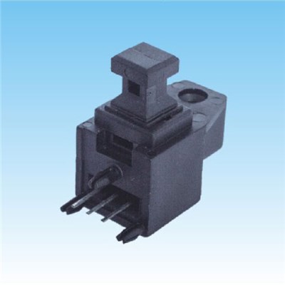 90 Degree 3 Pin Shutter Style Optical Fiber Receiver Connector With Fixed Orifice