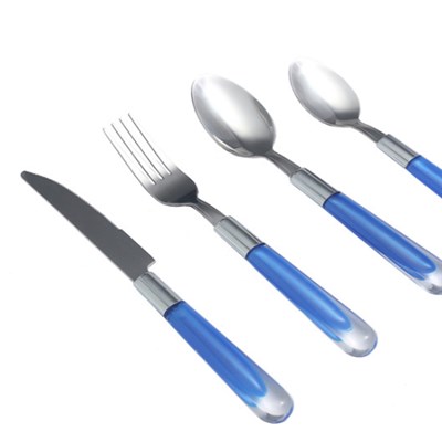 24pices Flatware Set With PS Handle