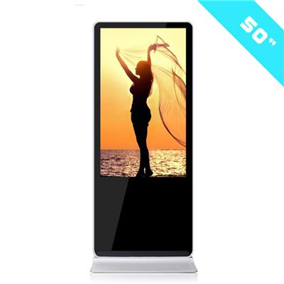 Programmable Lobby 50inch Floor Stand Lcd Touch Screen Advertising Display With Remote Control