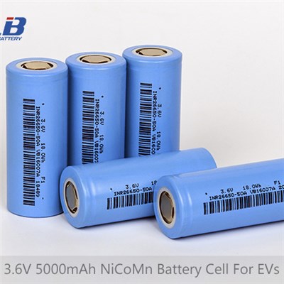 3.6v/3.7V 5000mAh NiCoMn(NCM) Battery Cell For EVs