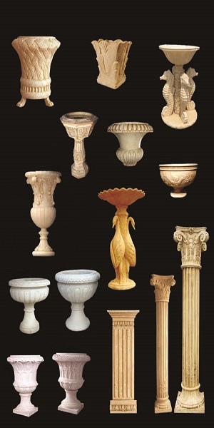 wholesale well polished beautiful wholesale cheap granite pillar stone column,Cylindrical granite,granite flower pot