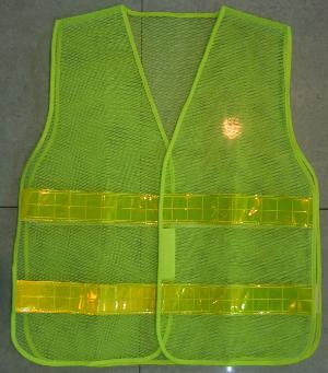 YJ-5028 Green Reflector Hi Vis Safety Mesh Vest Harness Incident Command Vests