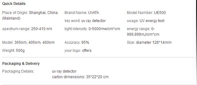  high precision 365nm, 405nm, 460nm uv ray detector,uv  measuring device