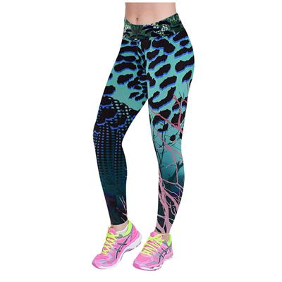 Peacock Leopard Leggings With Buddhist Monastery Printing