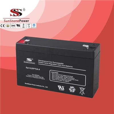 6V 9AH SPT AGM Maintenance Free Rechargeable Lead Acid Deep Cycle UPS Battery