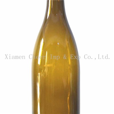 750ml Antique Green Color Glass Burgundy Bottle (PT750-1308 AG)