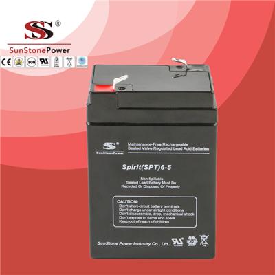 6V 5AH SPT AGM Maintenance Free Rechargeable Lead Acid Deep Cycle UPS Battery