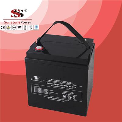 6V 110AH ML AGM Rechargeable Maintenance Free Type Deep Cycle Solar UPS Storage Battery
