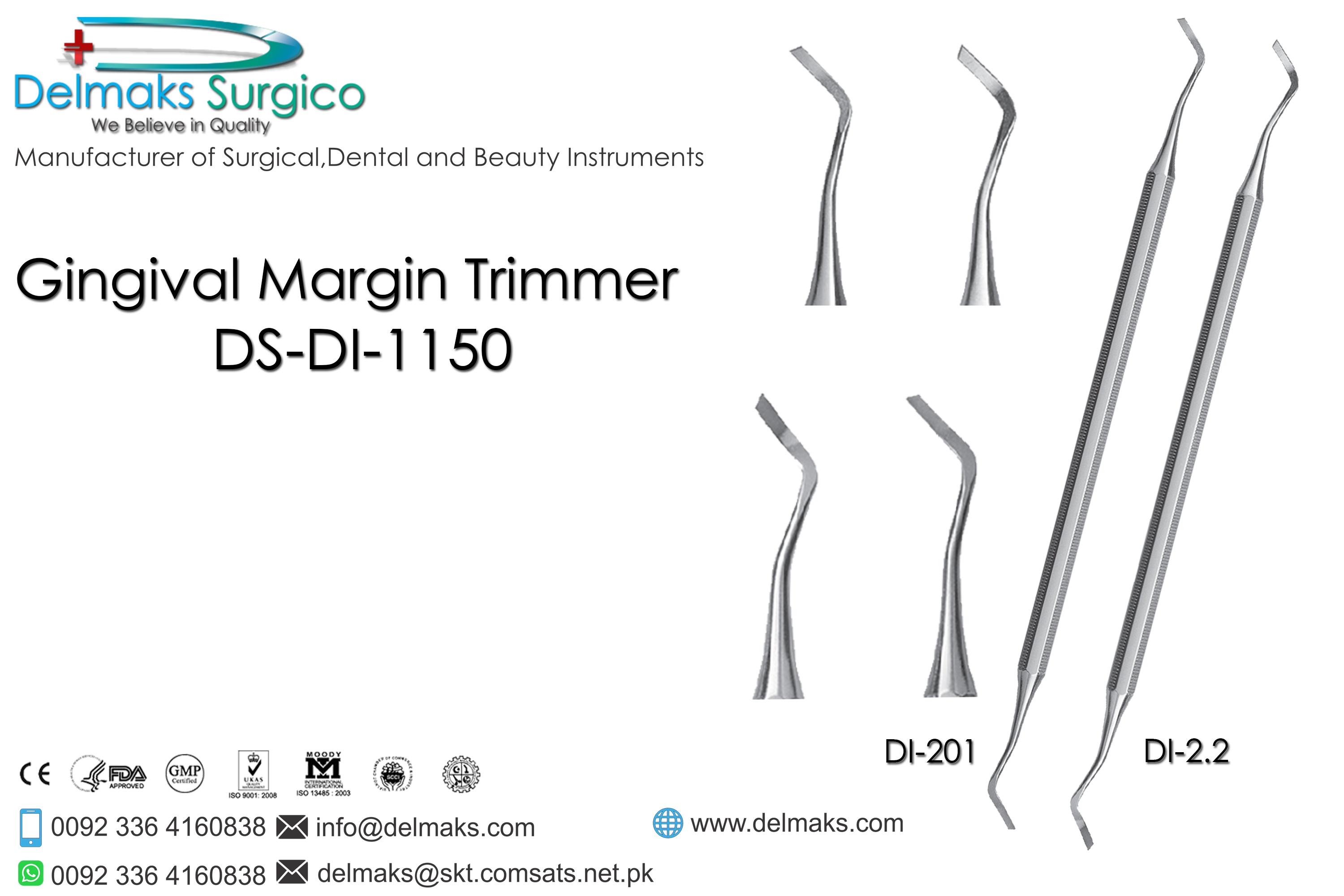 Gingival Margin Trimmer-Hand Cutting Instruments-Dental Instruments-Delmaks Surgico