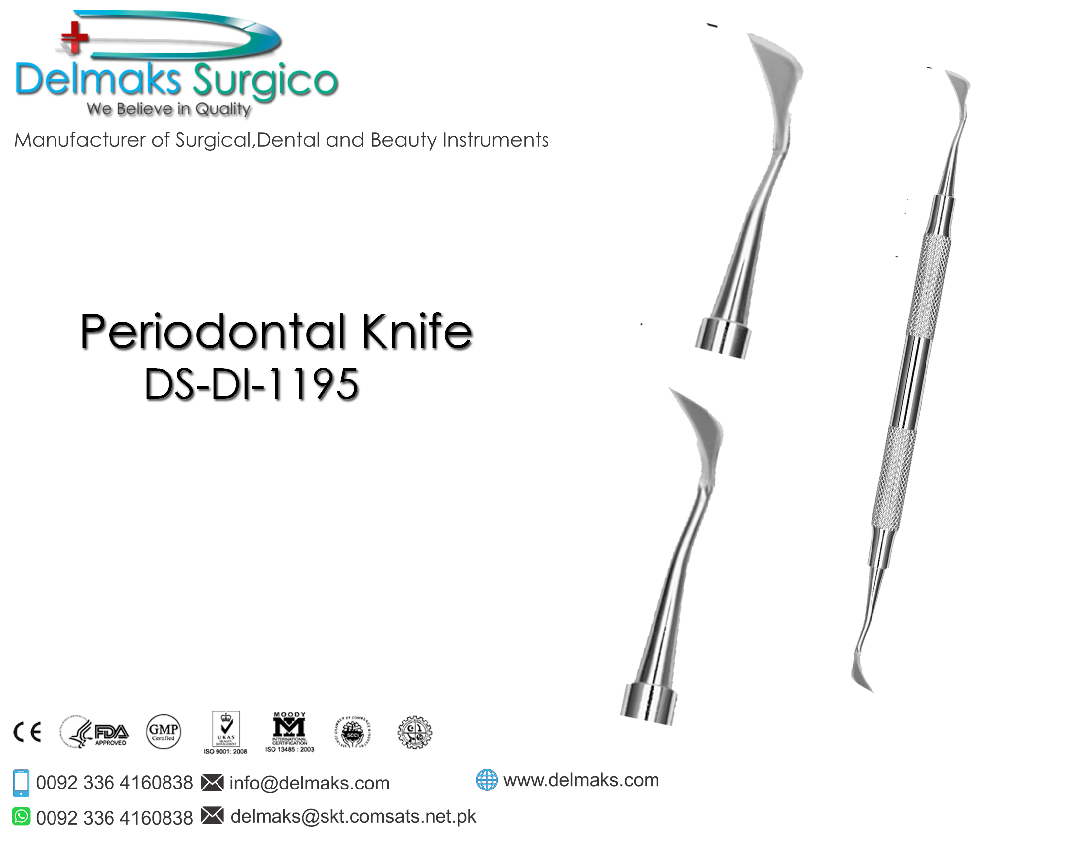 Periodontal Knife-Dental Instruments-Delmaks Surgico