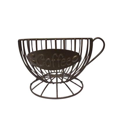 Farm To Table Metal Coffee Cup Keeper /black Metal /iron Coffee Cup Basket