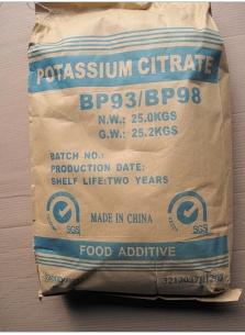 Chelating Agent Potassium Citrate used in Foods and Pharmaceuticals