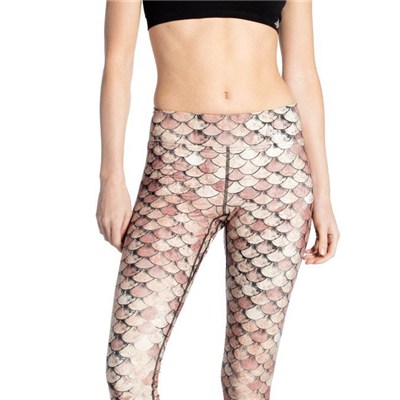 Gold Scales Yoga Stretched Leggings