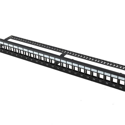 UTP Blank Patch Panel 24 Port With Back Bar