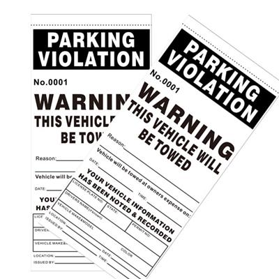 Thermal Parking Ticket