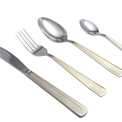 24pcs Gold Flatware Sets With Gift Box