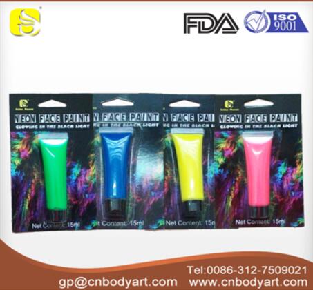Water Based Safety Neon/UV/Fluorescent Face and Body Paint Color