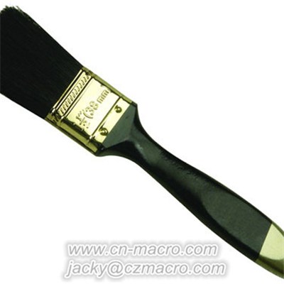 Paint Brush Pure Black Bristle with Wooden Handle