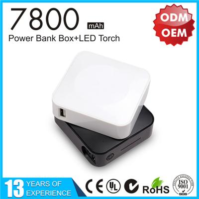 High Quality Portable Mobile USB Power Bank 7800mAh