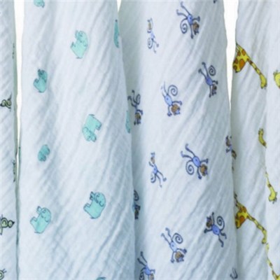 OEM Baby Muslin Wrap Swaddle Blanket 100% Baby Bamboo Blanket Swaddle 2 Layer After Washed