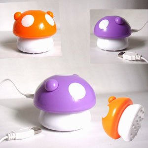 Миниатюрные USB-массажеры в форме грибов
