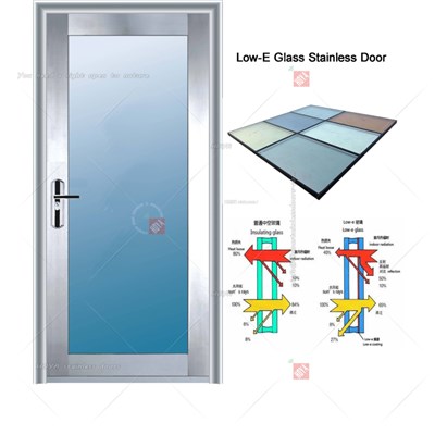 Low-E Glass Stainless Steel Door