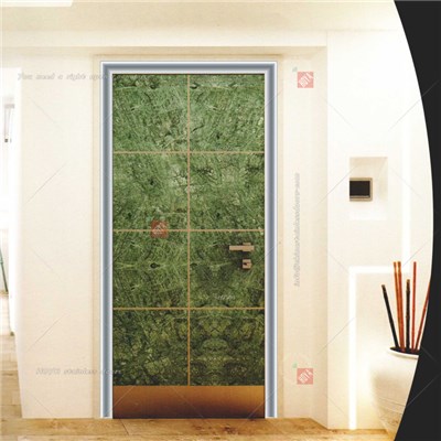 New Metarial Morden Refined Luxurious Elegant Marble Stainless Steel Door