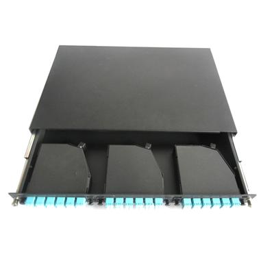 1U MTP Patch Panel, Fully Loaded With 3 OM3 MTP-LC Cassettes