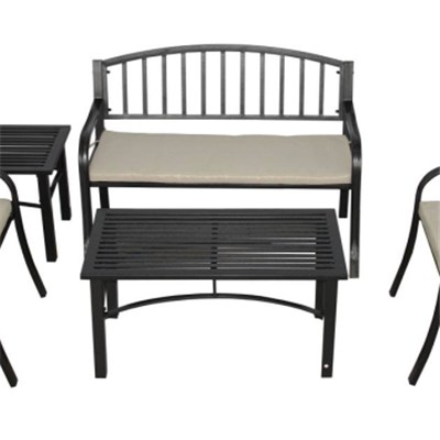 Hot Sale 2016 Steel Tube Garden Set 5pcs Patio Table Set With End Table