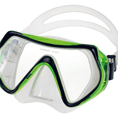 Tempered Glass Silicone Skirt&strap Swimming Mask