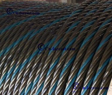 Color Strand Ungalvanized Steel Wire Rope 7*7