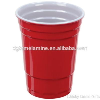 2016 Best Selling Red & White 100% Melamine Cups For Party,hot Popular In The USA