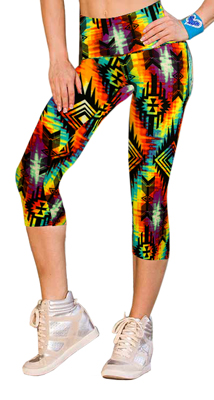 Colorful Fitness Workout Capri Leggings