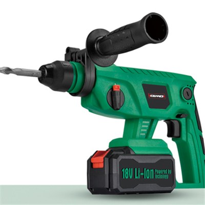 18V Li-ion Cordless Rotary Hammer Variable Speed Control LED Light Left And Right Rotation