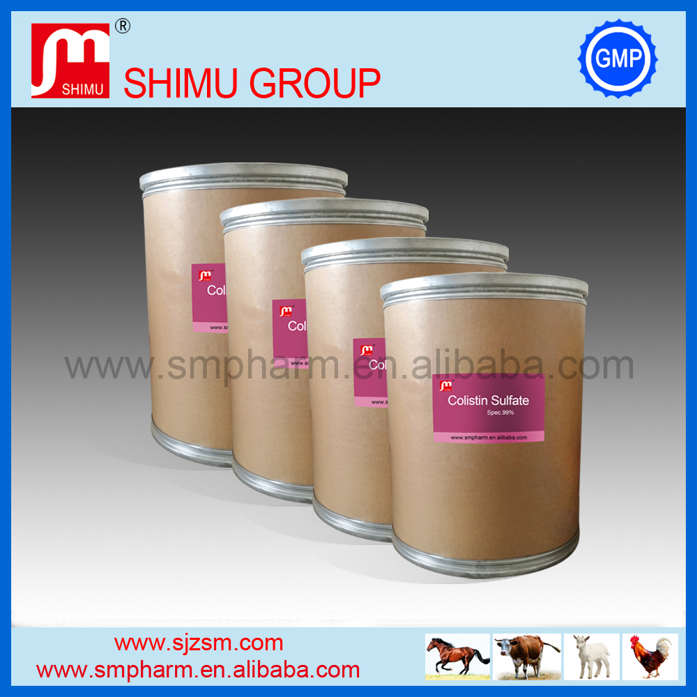 Veterinary soluble powder poultry medicine colistin sulfate,Medicine raw material Colistin sulfate Premix