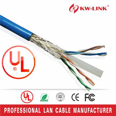 UL Listed 23AWG Cat6 SFTP Bare Copper Ethernet Cable