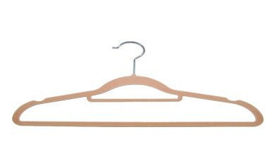 flocked Suit Hanger with bar notches 