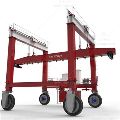 Customized RTG Rubber Tyred Gantry Crane Design With Double Beam, Heavy Mobile Gantry Crane Manufacturer And Mobile Rtg Craneservice