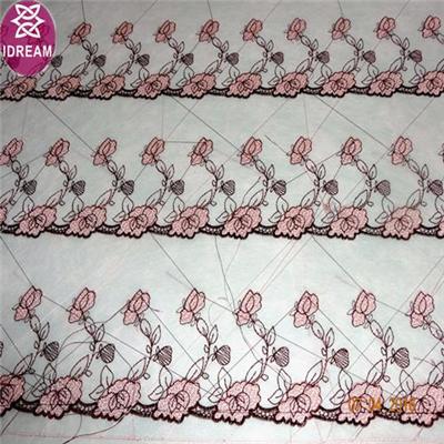 Glass Yarn Mesh Embroidery Lace Trimming For Bedding