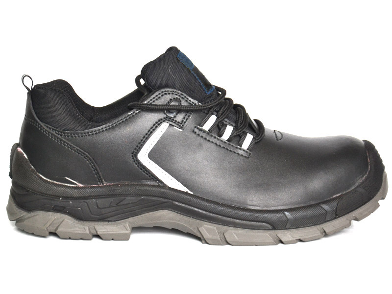 action smooth leather lace-up low-cut safety shoes company/factory