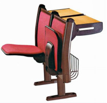 upholstered school auditorium chair with folding tablet