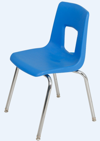 chromed frame plastic stackable school  chair