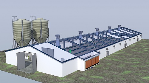 Evaporative Cooling System for poultry house
