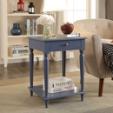 Urban Style Living Marie Accent Table with Turned Legs/Drawer 18IN Wide