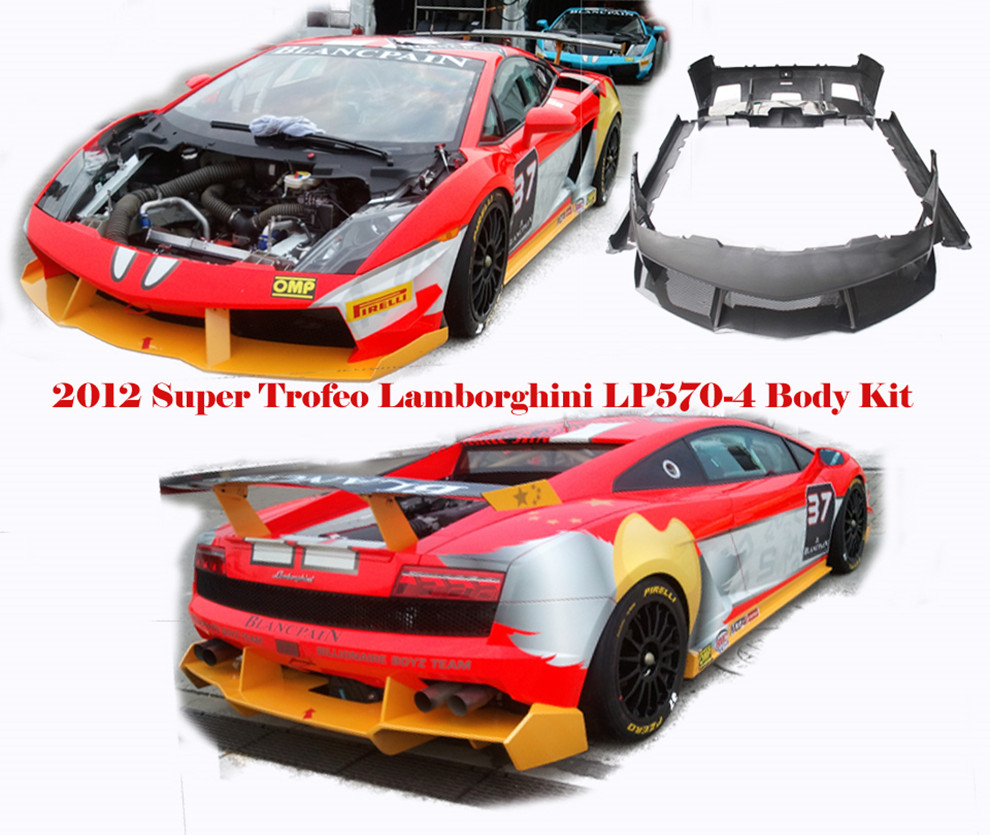 2012 Super Trofeo Carbon Fiber/Fiber Glass Bodykit Fit for 2008-2012 Lamborghini Gallardo LP560 LP570