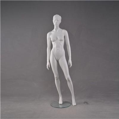 Matt White Stylized Head Mannequin Female