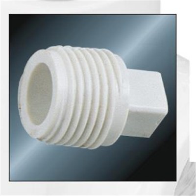 HIGH QUALITY DIN PN10 WATER SUPPLY UPVC MALE PLUG WHITE COLOR