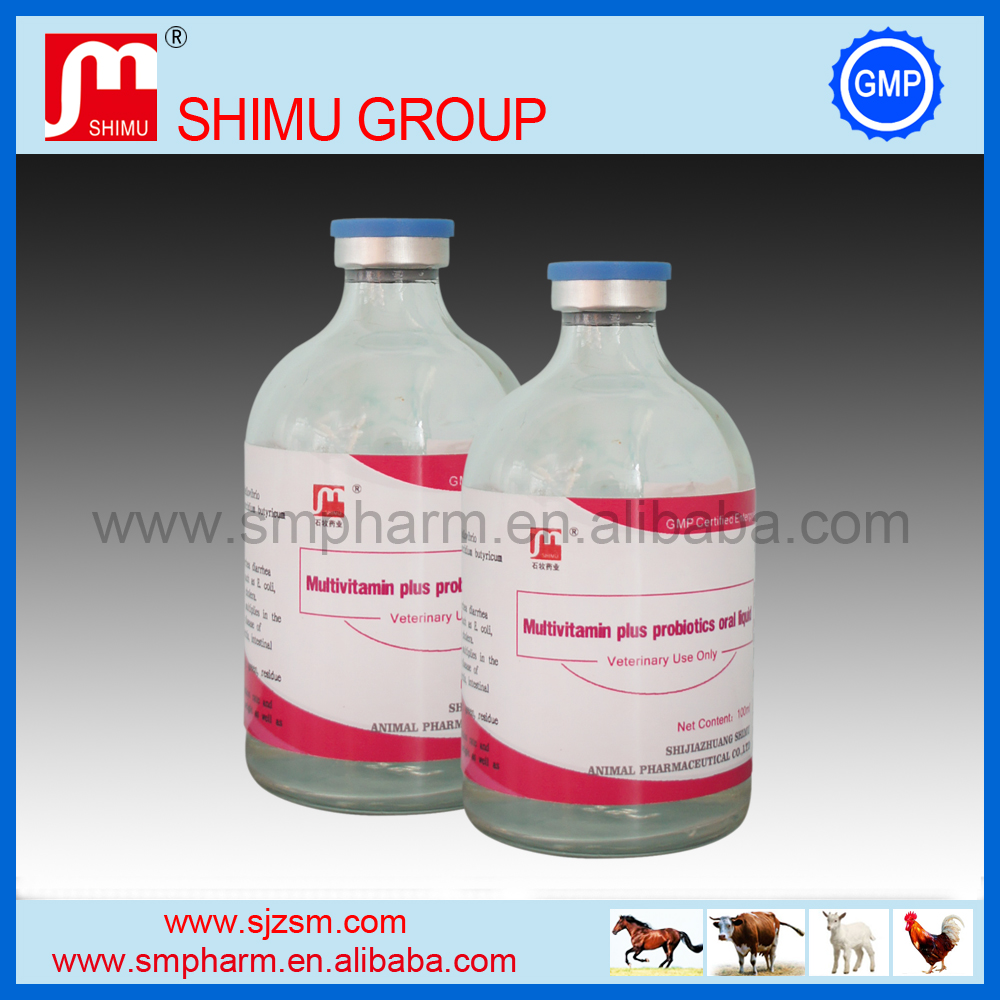 500 ml Multivitamin plus probiotics oral liquid for animal nutritional supplement